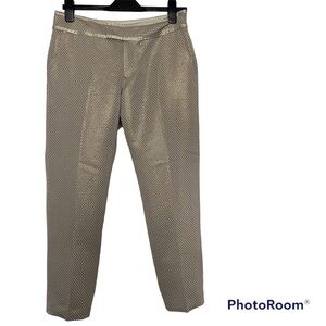 Y and Kei Water the Earth gold shimmer metallic straight leg pants EU42 US6